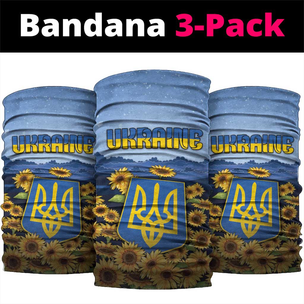 Ukraine Neck Gaiter Coat Of Arms On Sunflower Field DT05