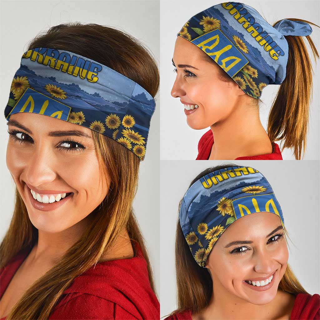 Ukraine Neck Gaiter Coat Of Arms On Sunflower Field DT05