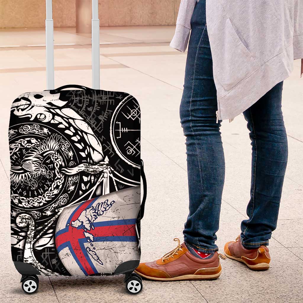 Viking Faroe Islands Luggage Cover Faroese Viking Ship DT05