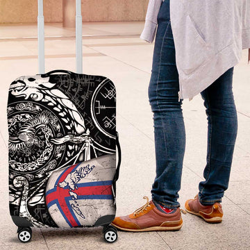 Viking Faroe Islands Luggage Cover Faroese Viking Ship DT05