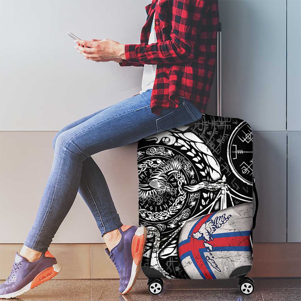 Viking Faroe Islands Luggage Cover Faroese Viking Ship DT05