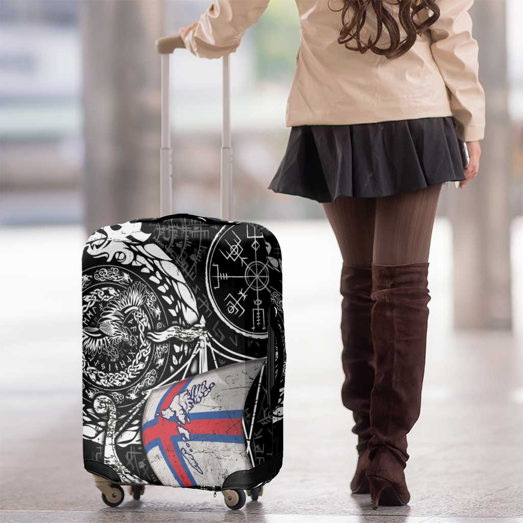 Viking Faroe Islands Luggage Cover Faroese Viking Ship DT05