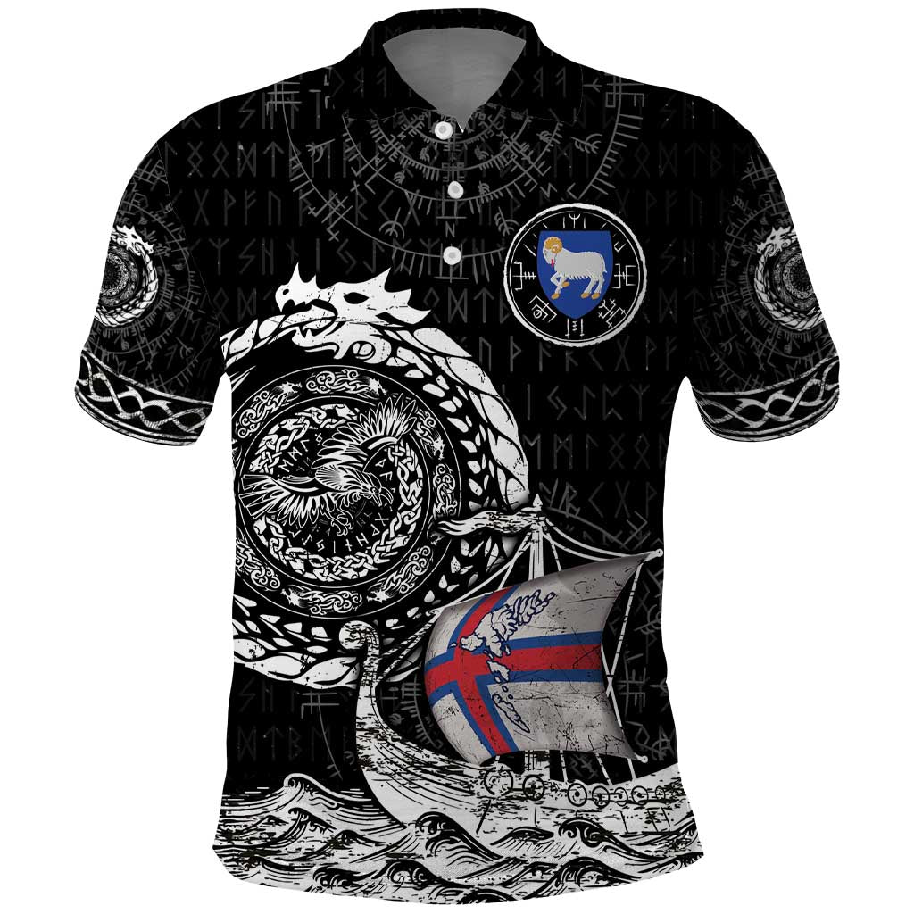 Personalized Viking Faroe Islands Polo Shirt Faroese Viking Ship DT05