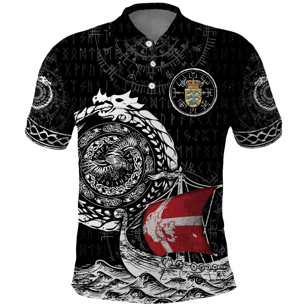 Personalized Viking Denmark Polo Shirt Danish Viking Ship DT05