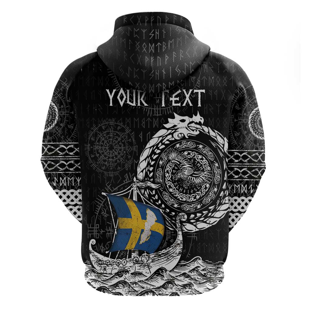 Personalized Viking Sweden Hoodie Swedish Viking Ship DT05