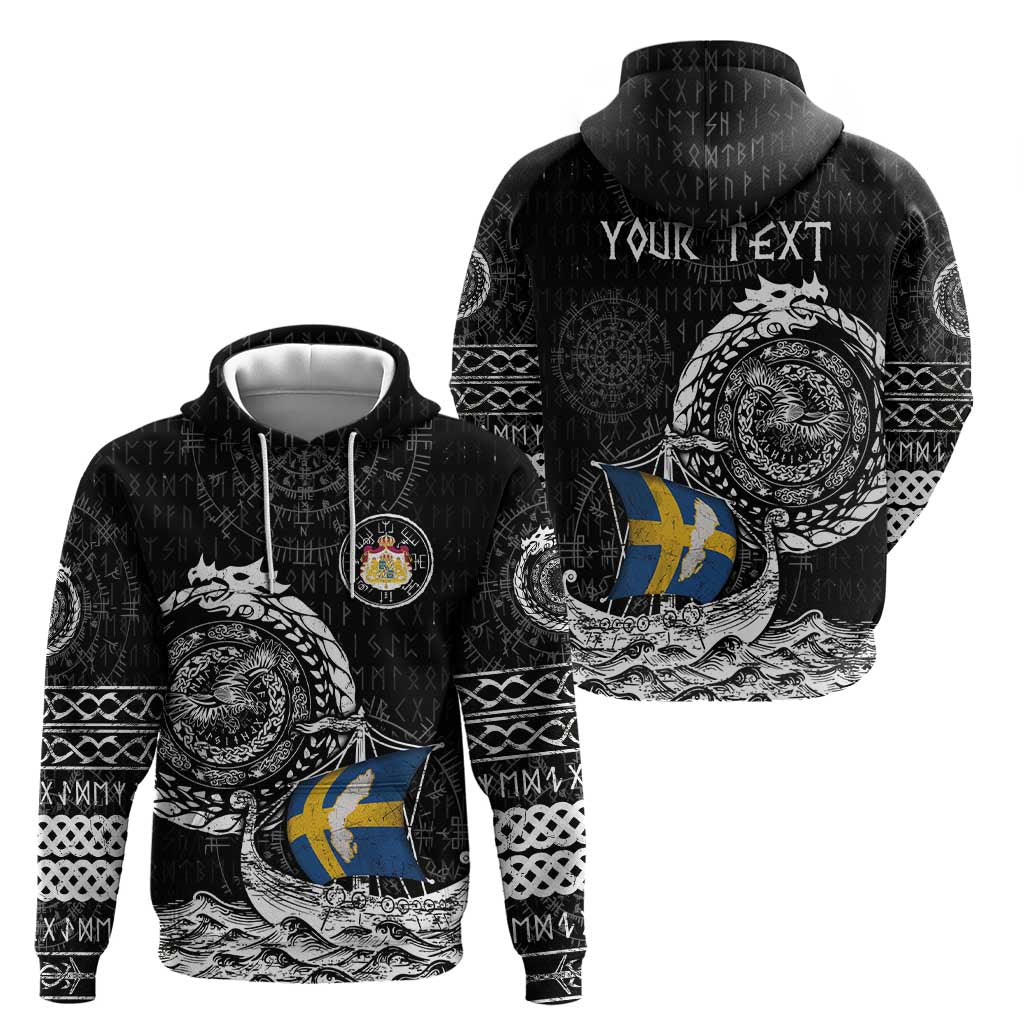 Personalized Viking Sweden Hoodie Swedish Viking Ship DT05