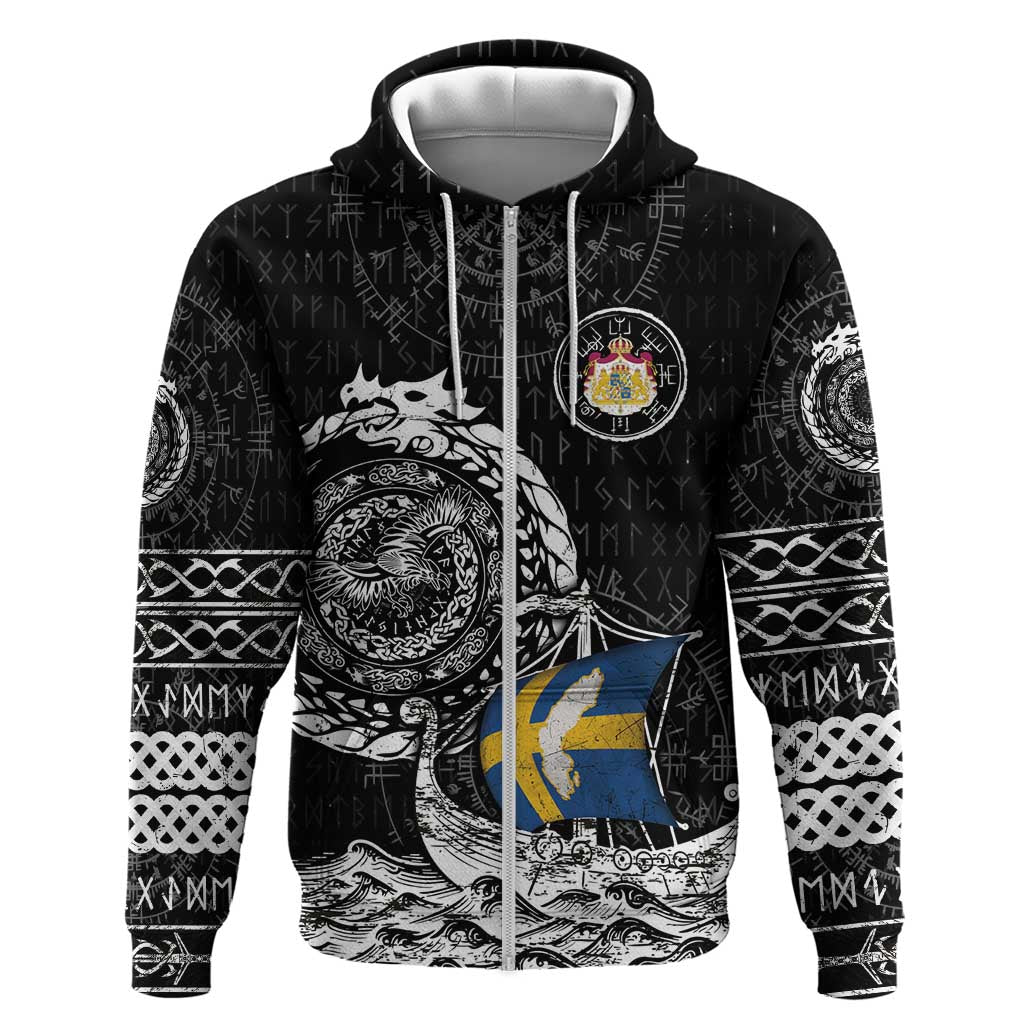 Personalized Viking Sweden Hoodie Swedish Viking Ship DT05