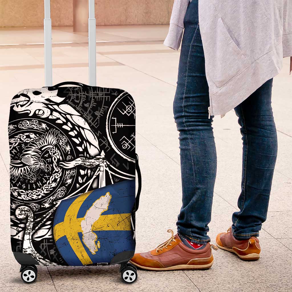 Viking Sweden Luggage Cover Swedish Viking Ship DT05