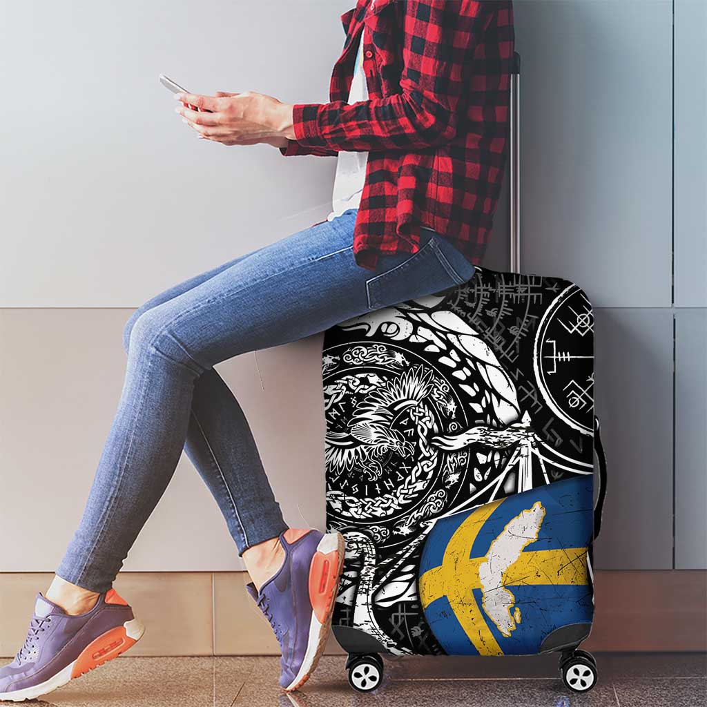 Viking Sweden Luggage Cover Swedish Viking Ship DT05