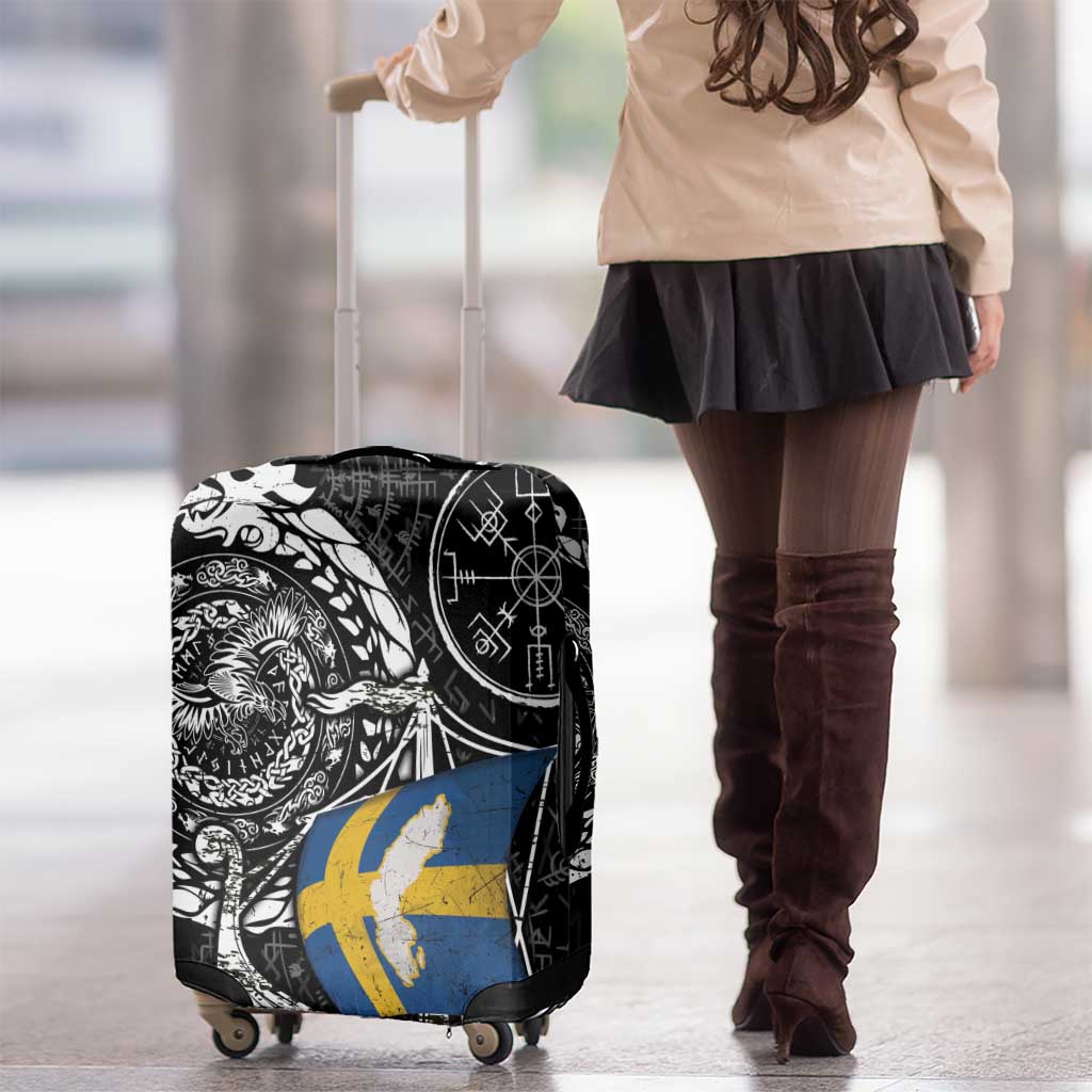 Viking Sweden Luggage Cover Swedish Viking Ship DT05