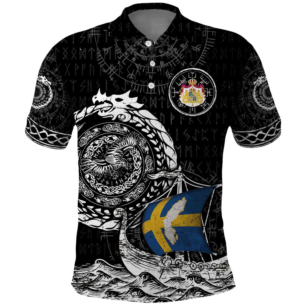 Personalized Viking Sweden Polo Shirt Swedish Viking Ship DT05
