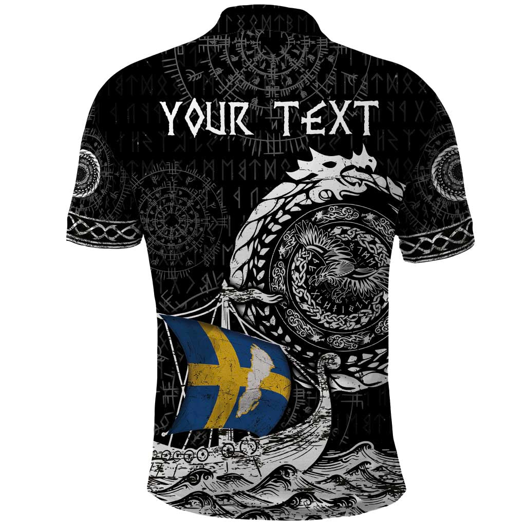 Personalized Viking Sweden Polo Shirt Swedish Viking Ship DT05