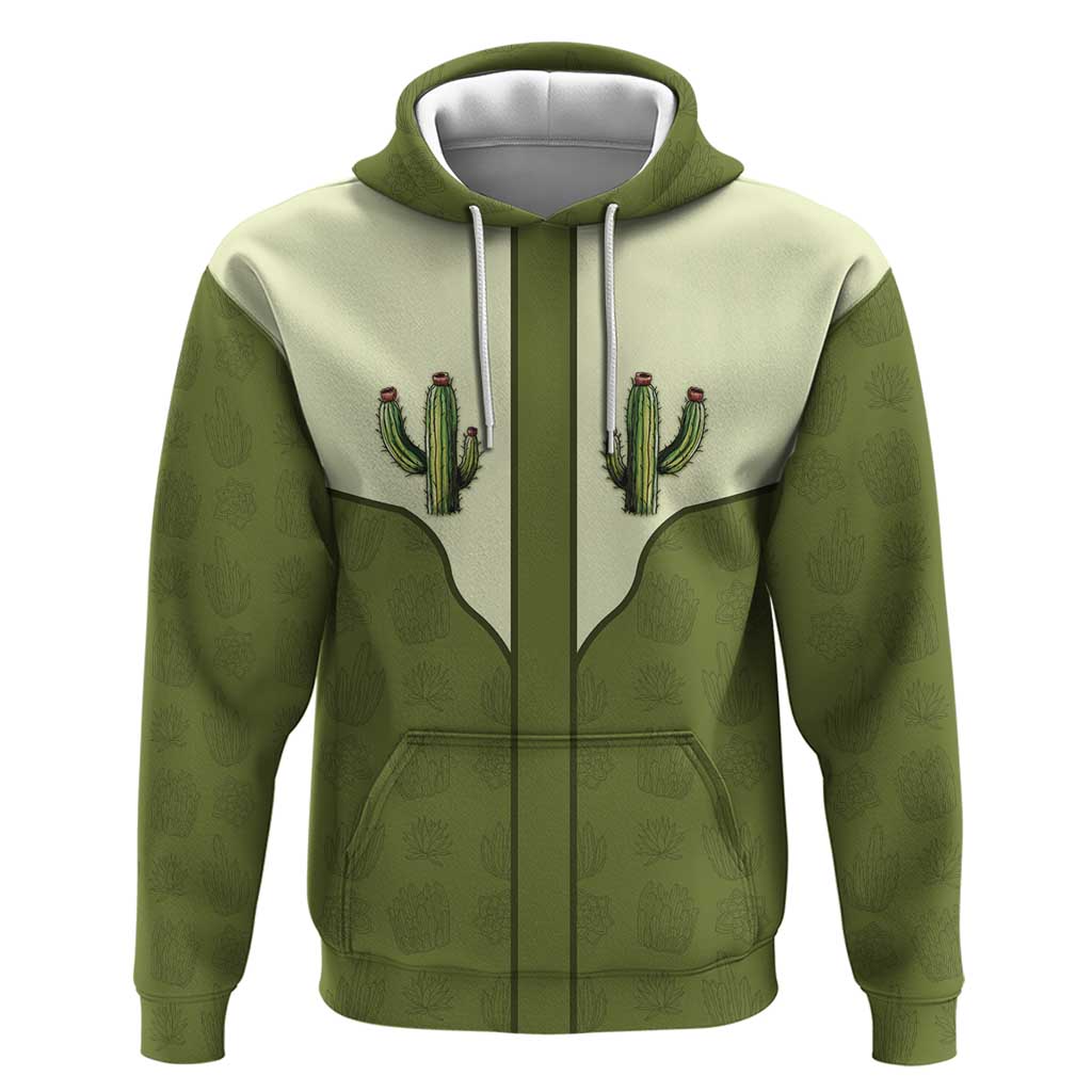 Cowboy Hoodie Cactus Retro Western Yoke DT05