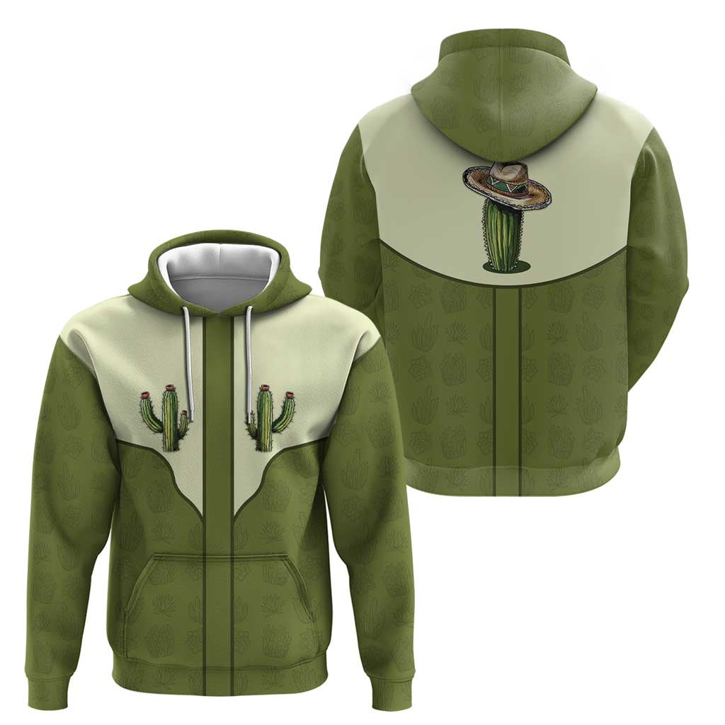 Cowboy Hoodie Cactus Retro Western Yoke DT05