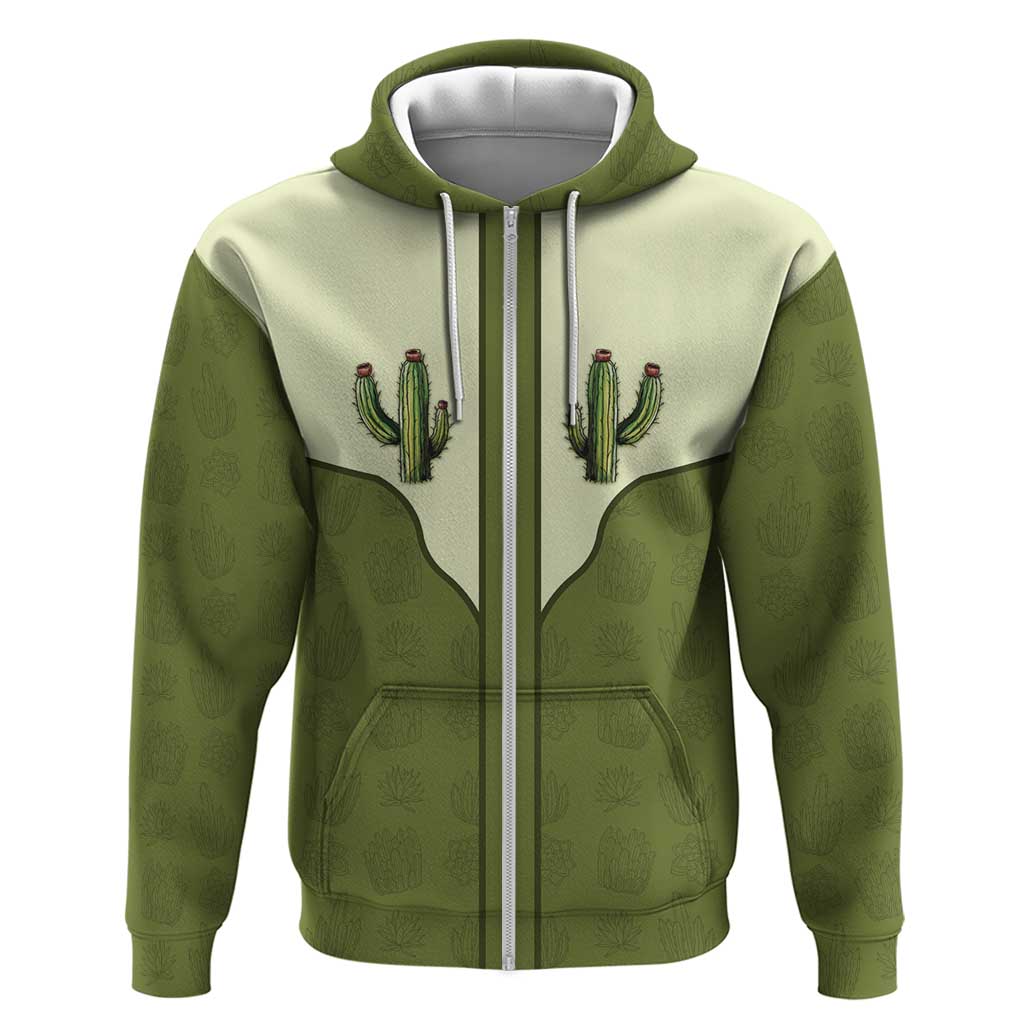 Cowboy Hoodie Cactus Retro Western Yoke DT05