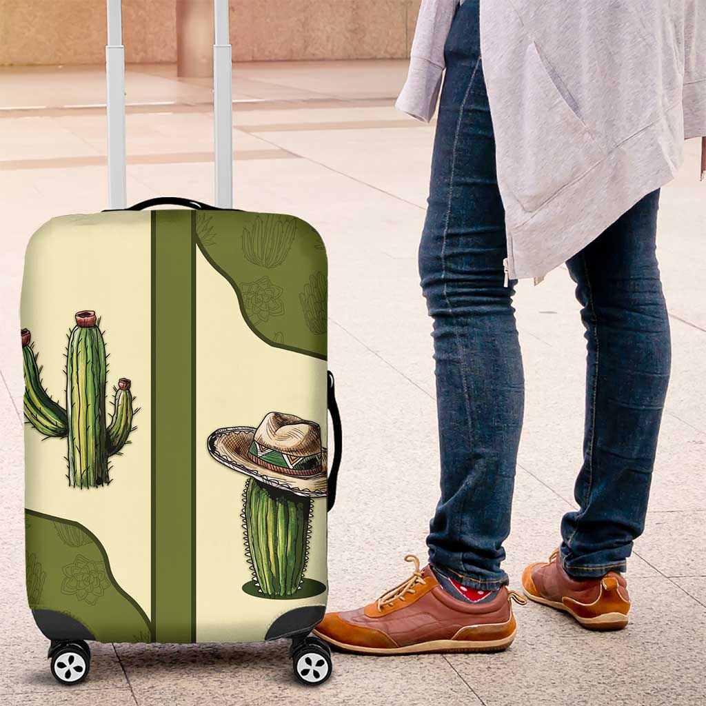Cowboy Luggage Cover Cactus Retro Western Yoke DT05