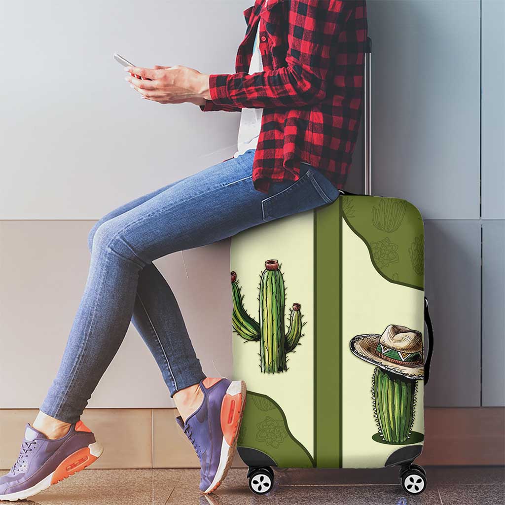Cowboy Luggage Cover Cactus Retro Western Yoke DT05