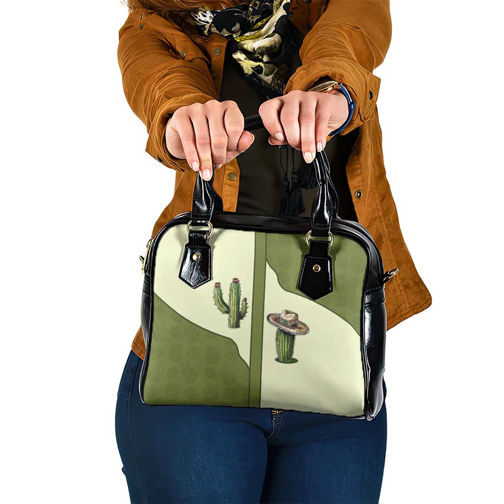 Cowboy Shoulder Handbag Cactus Retro Western Yoke DT05