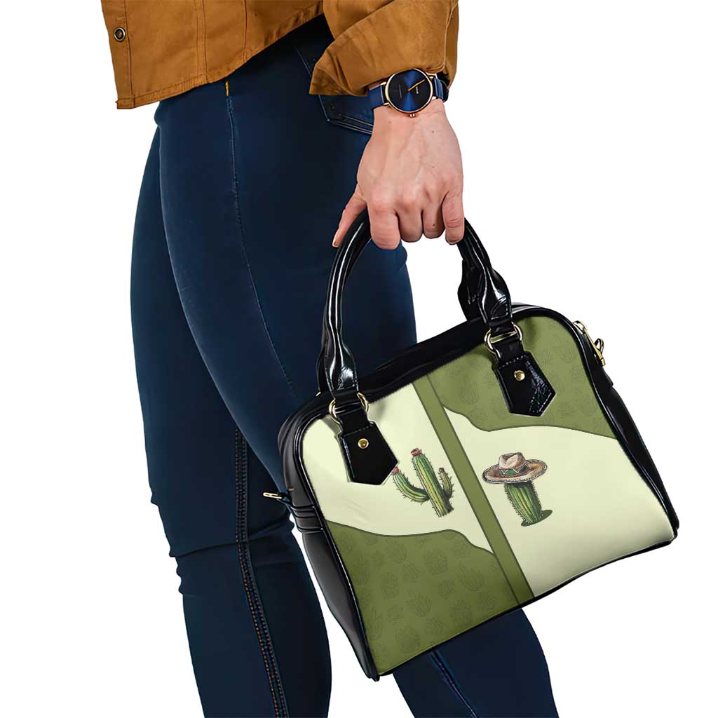 Cowboy Shoulder Handbag Cactus Retro Western Yoke DT05