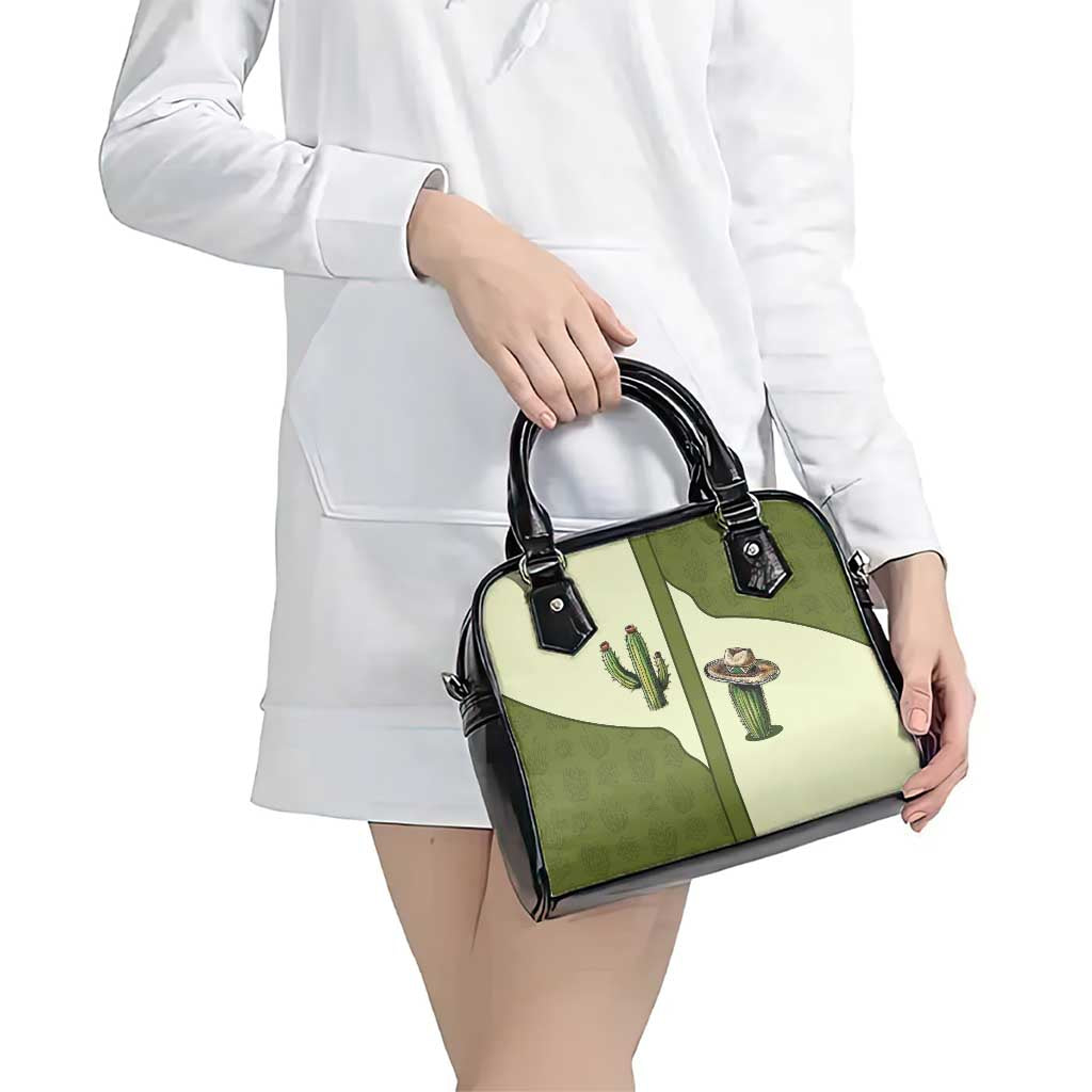 Cowboy Shoulder Handbag Cactus Retro Western Yoke DT05