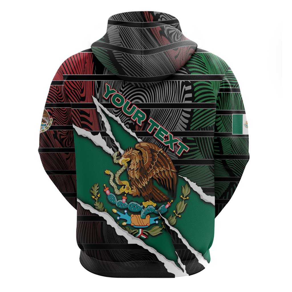 Personalized Mexico Hoodie Mexican Patriotic Eagle Emblem - Fierce National Pride DT05