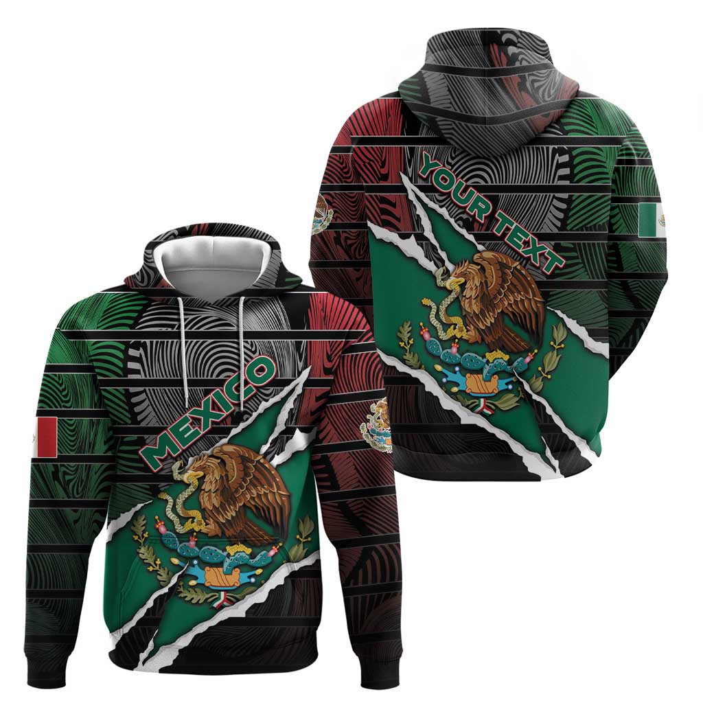 Personalized Mexico Hoodie Mexican Patriotic Eagle Emblem - Fierce National Pride DT05