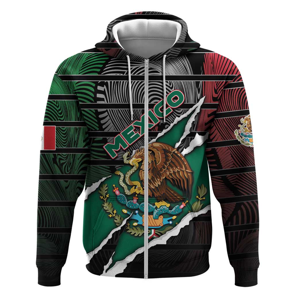 Personalized Mexico Hoodie Mexican Patriotic Eagle Emblem - Fierce National Pride DT05