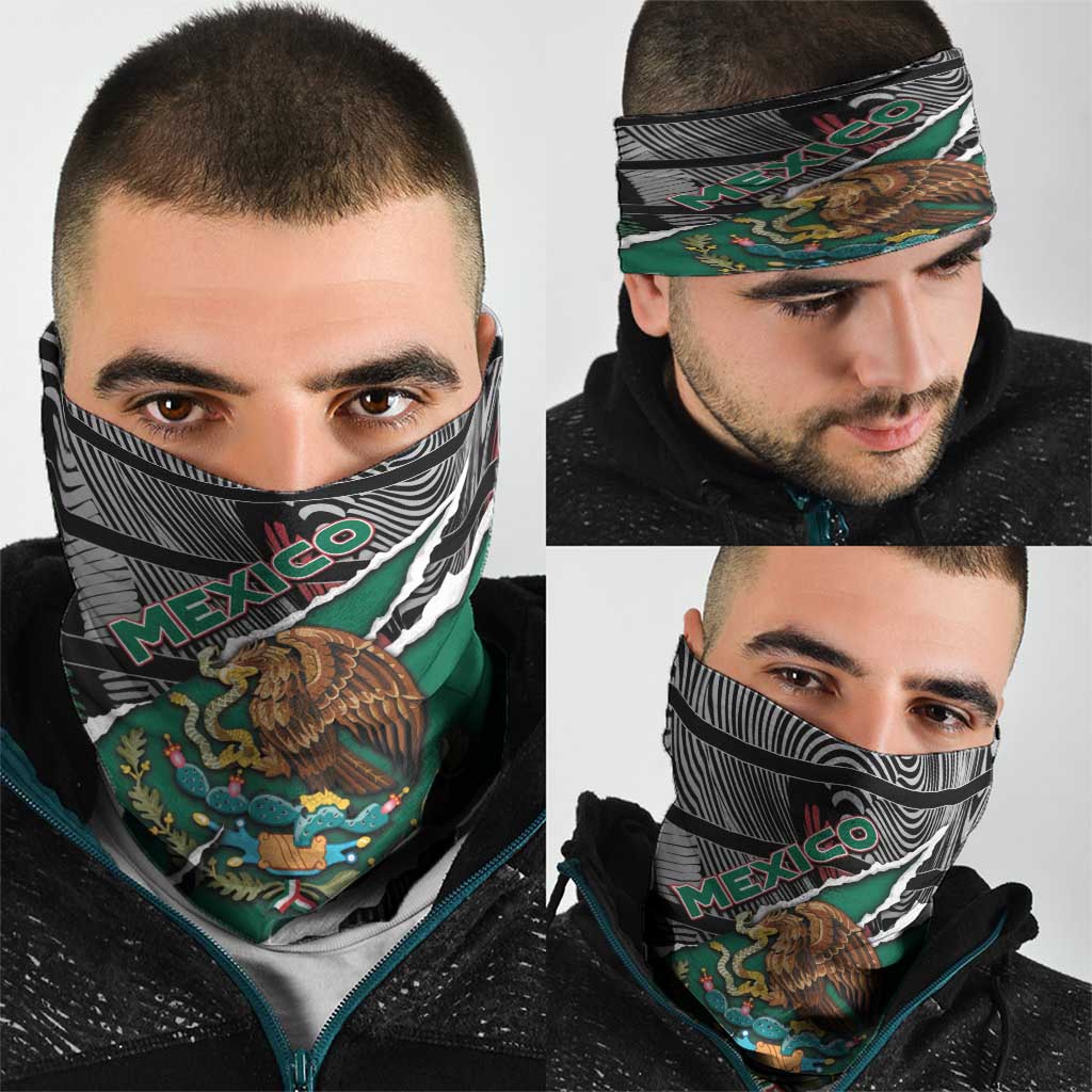 Mexico Neck Gaiter Mexican Patriotic Eagle Emblem - Fierce National Pride DT05