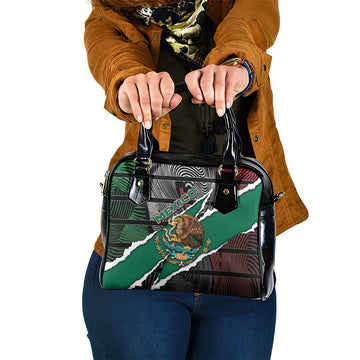 Mexico Shoulder Handbag Mexican Patriotic Eagle Emblem - Fierce National Pride DT05