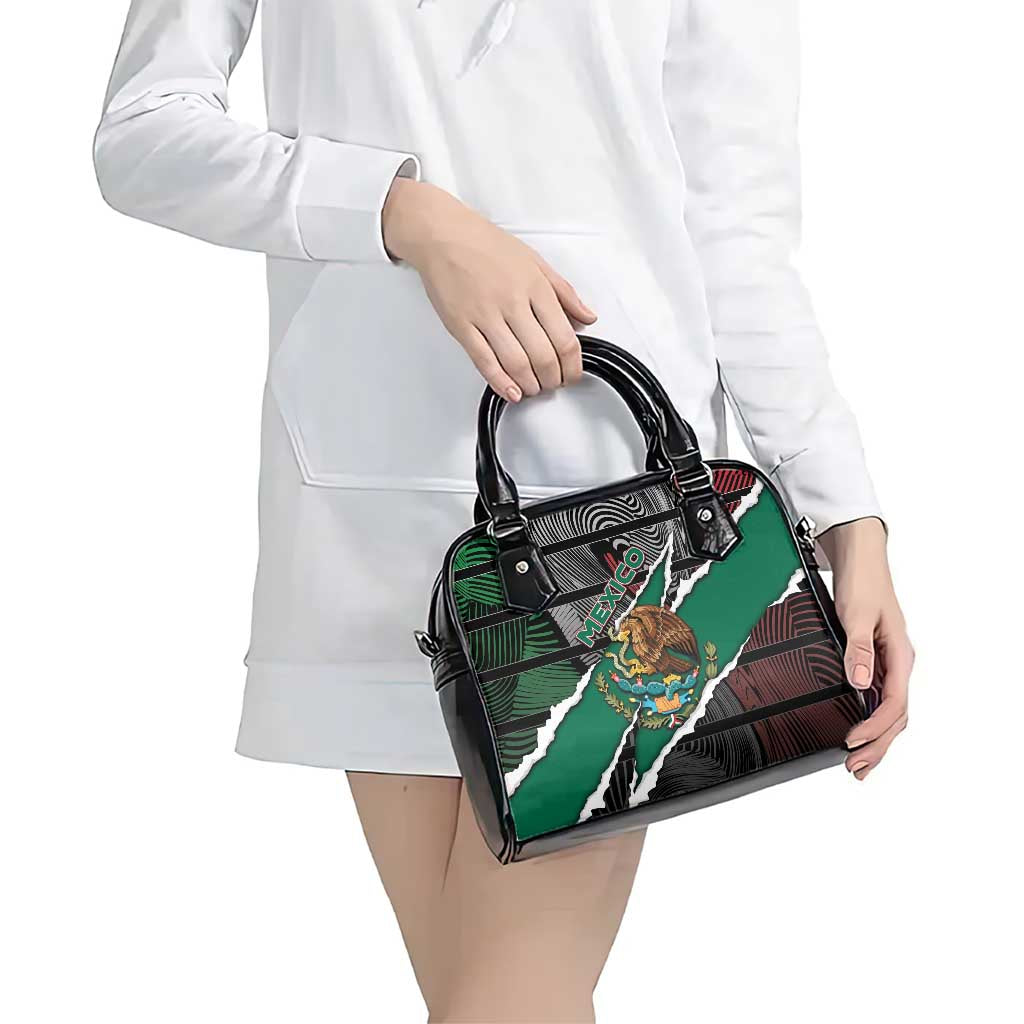 Mexico Shoulder Handbag Mexican Patriotic Eagle Emblem - Fierce National Pride DT05