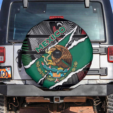 Mexico Spare Tire Cover Mexican Patriotic Eagle Emblem - Fierce National Pride DT05