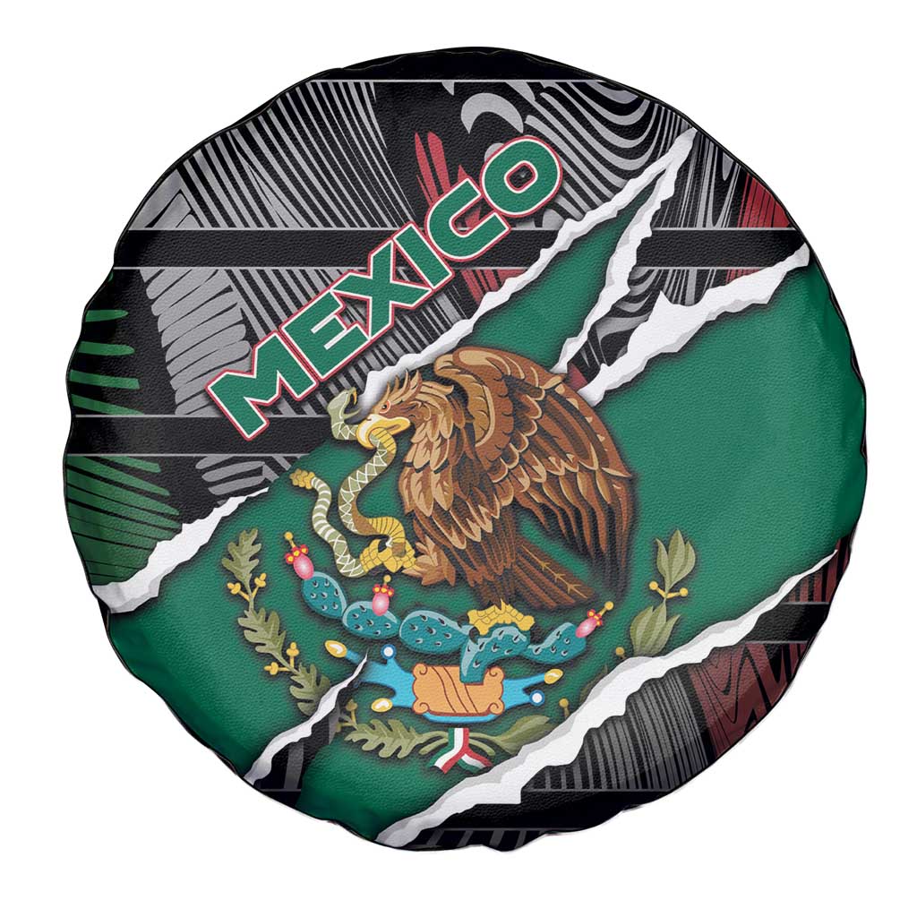 Mexico Spare Tire Cover Mexican Patriotic Eagle Emblem - Fierce National Pride DT05