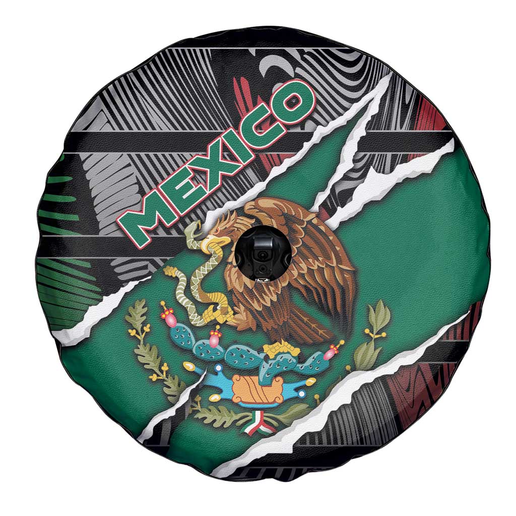 Mexico Spare Tire Cover Mexican Patriotic Eagle Emblem - Fierce National Pride DT05