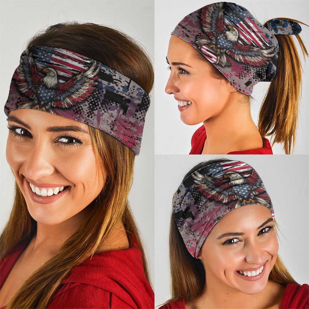 Patriotic Rebel American Neck Gaiter Grunge USA Eagle Flag DT05