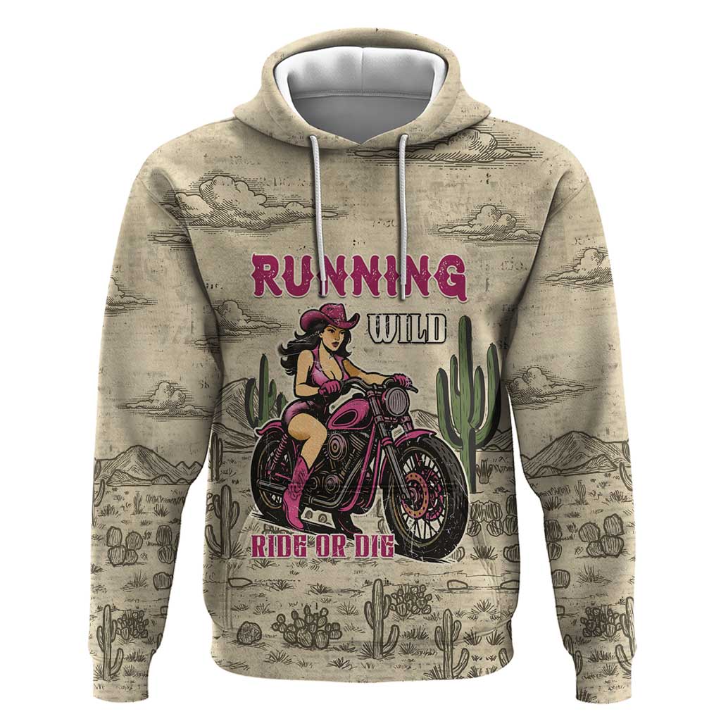 Cowgirl Hoodie Running Wild Ride Or Die DT05