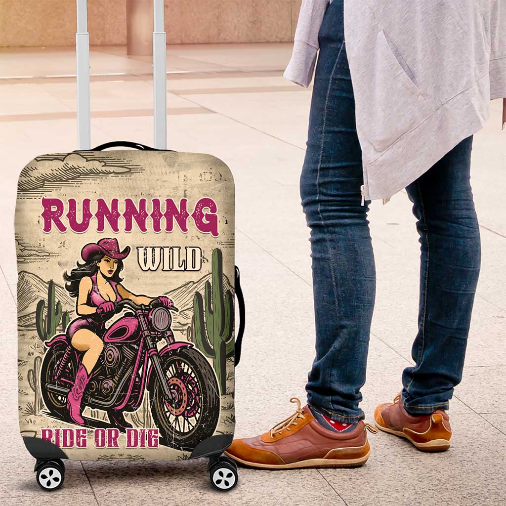 Cowgirl Luggage Cover Running Wild Ride Or Die DT05