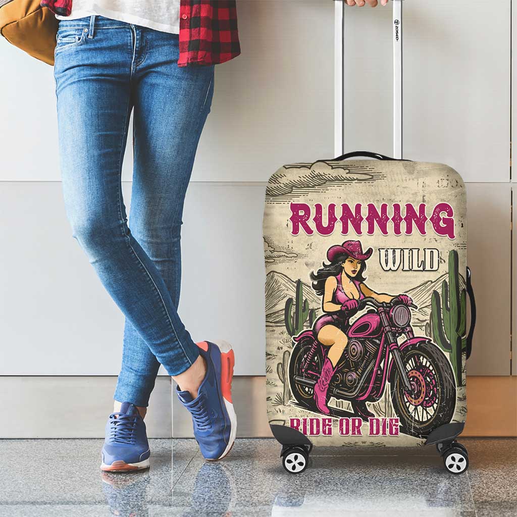 Cowgirl Luggage Cover Running Wild Ride Or Die DT05