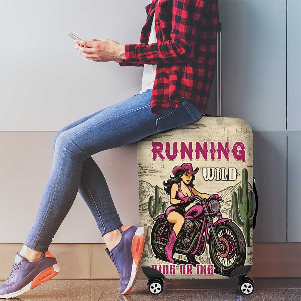 Cowgirl Luggage Cover Running Wild Ride Or Die DT05