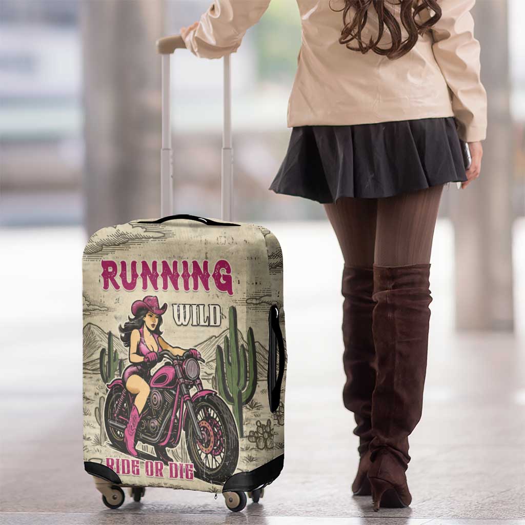 Cowgirl Luggage Cover Running Wild Ride Or Die DT05