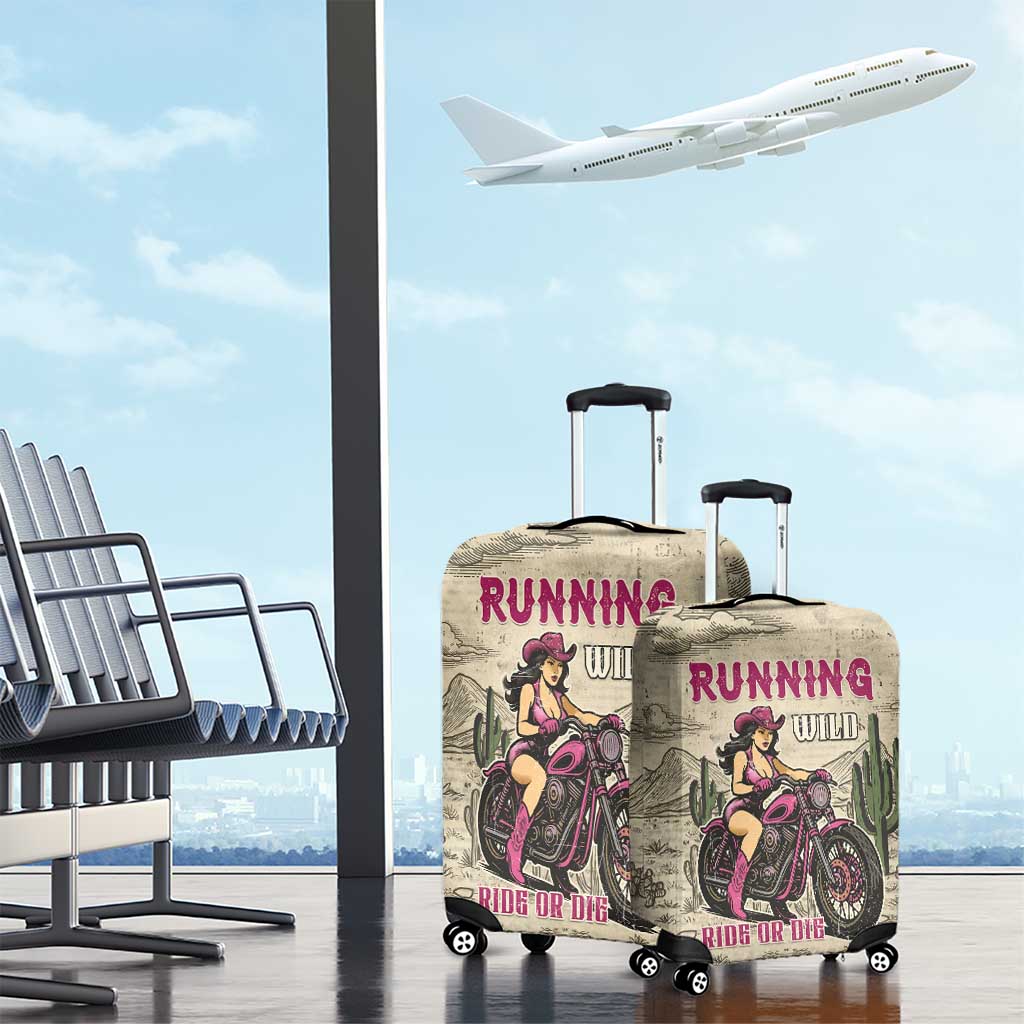 Cowgirl Luggage Cover Running Wild Ride Or Die DT05
