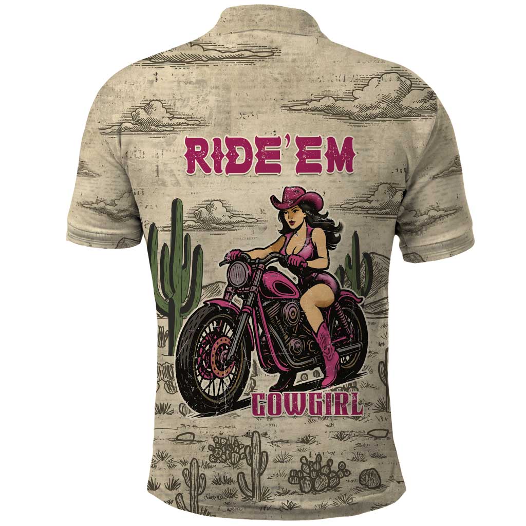 Cowgirl Polo Shirt Running Wild Ride Or Die DT05