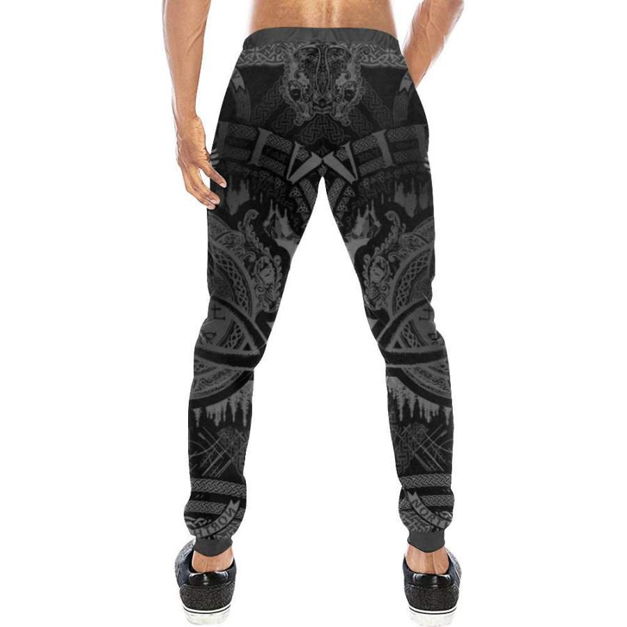 Viking Clothing Huginn Raven, Valknut Tattoo Jogger RLT12