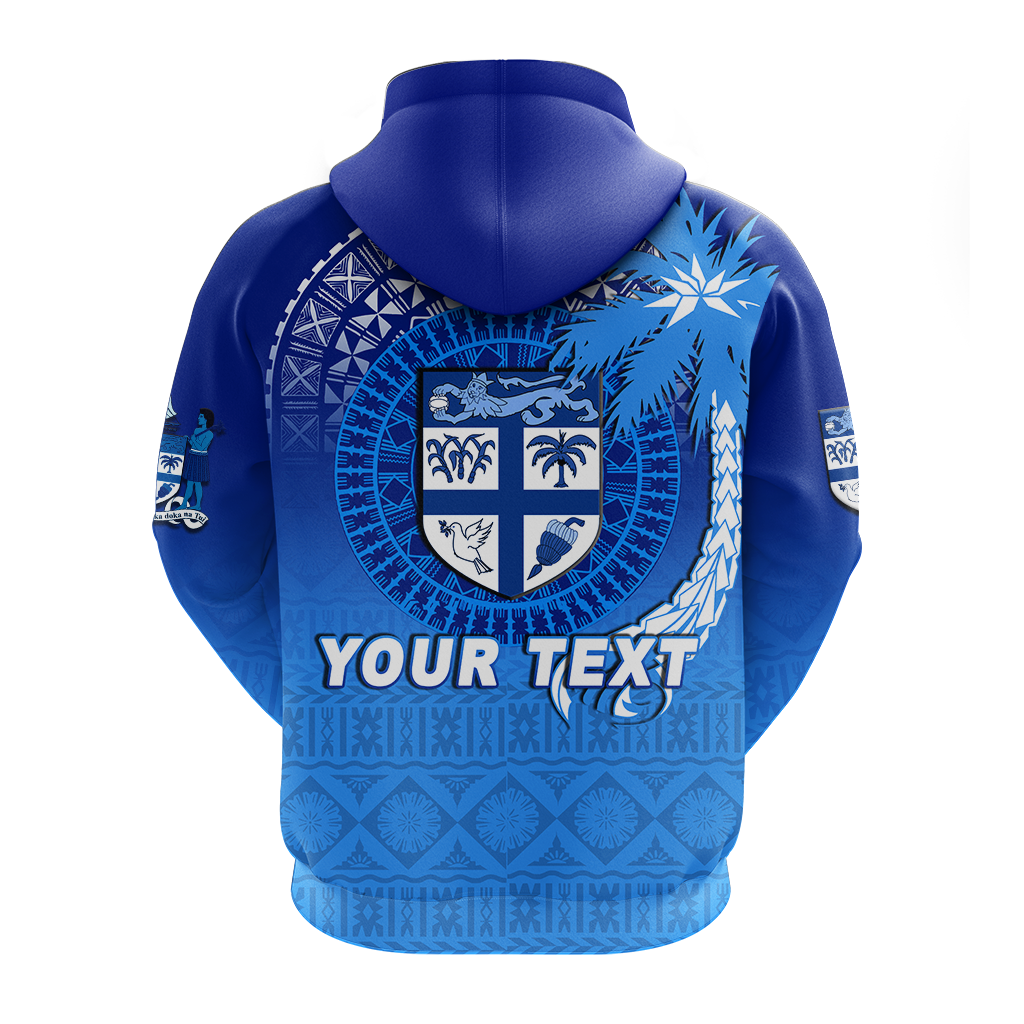 Custom Personalised Fiji Tapa Tribal Coconut Tree Hoodie LT12