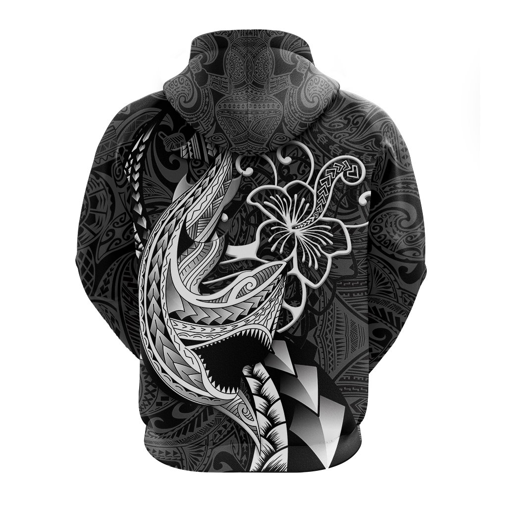 Custom Polynesian Shark Tattoo Hawaii Tribal Hoodie LT12