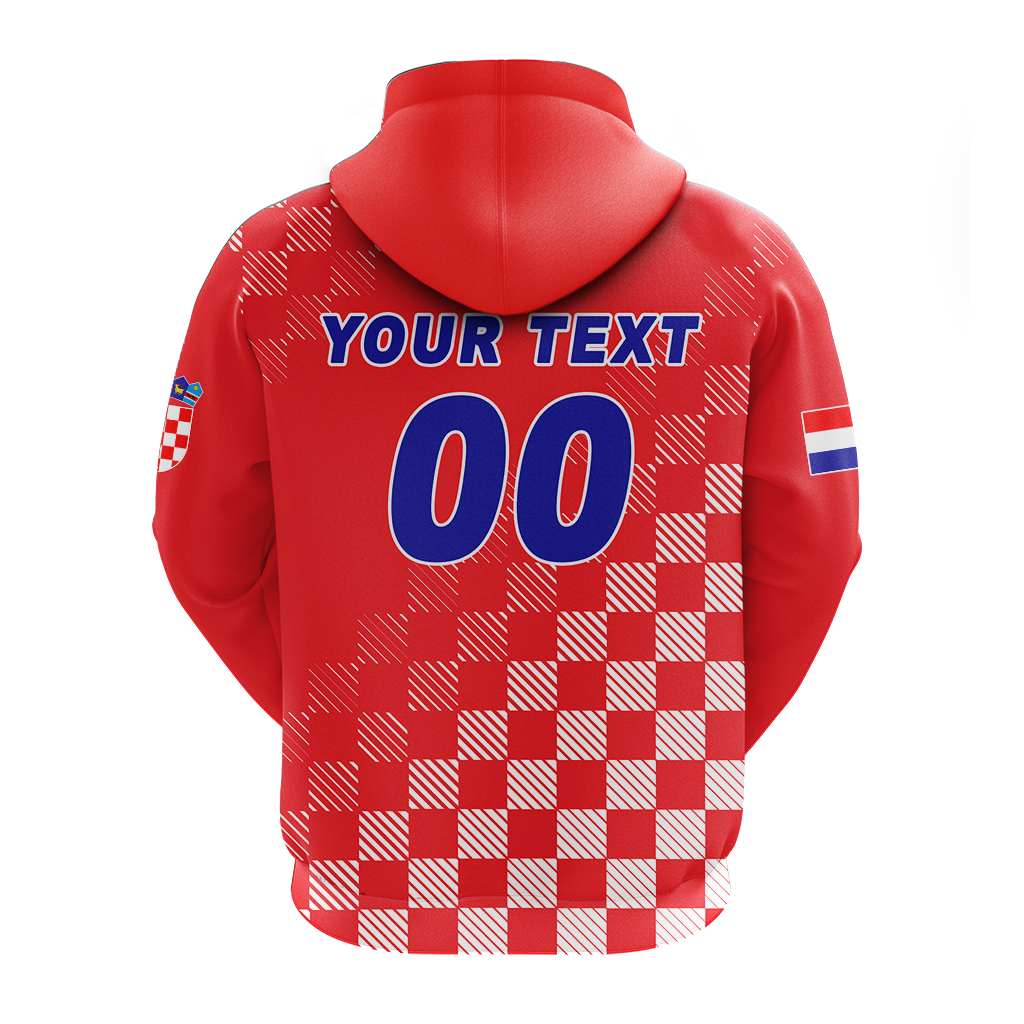 Custom Croatia Hoodie Football 2022 Champions Pride Red LT12