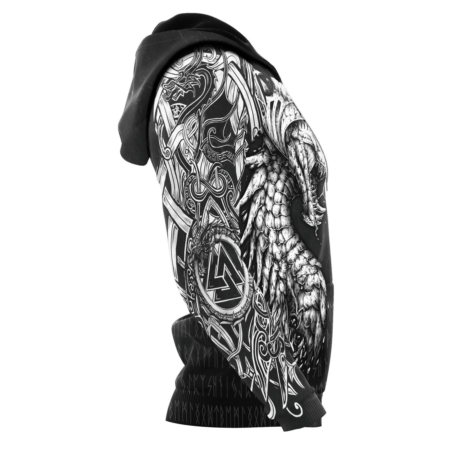 Viking Clothing Viking Dragon, Vegvisir Hoodie New RLT12