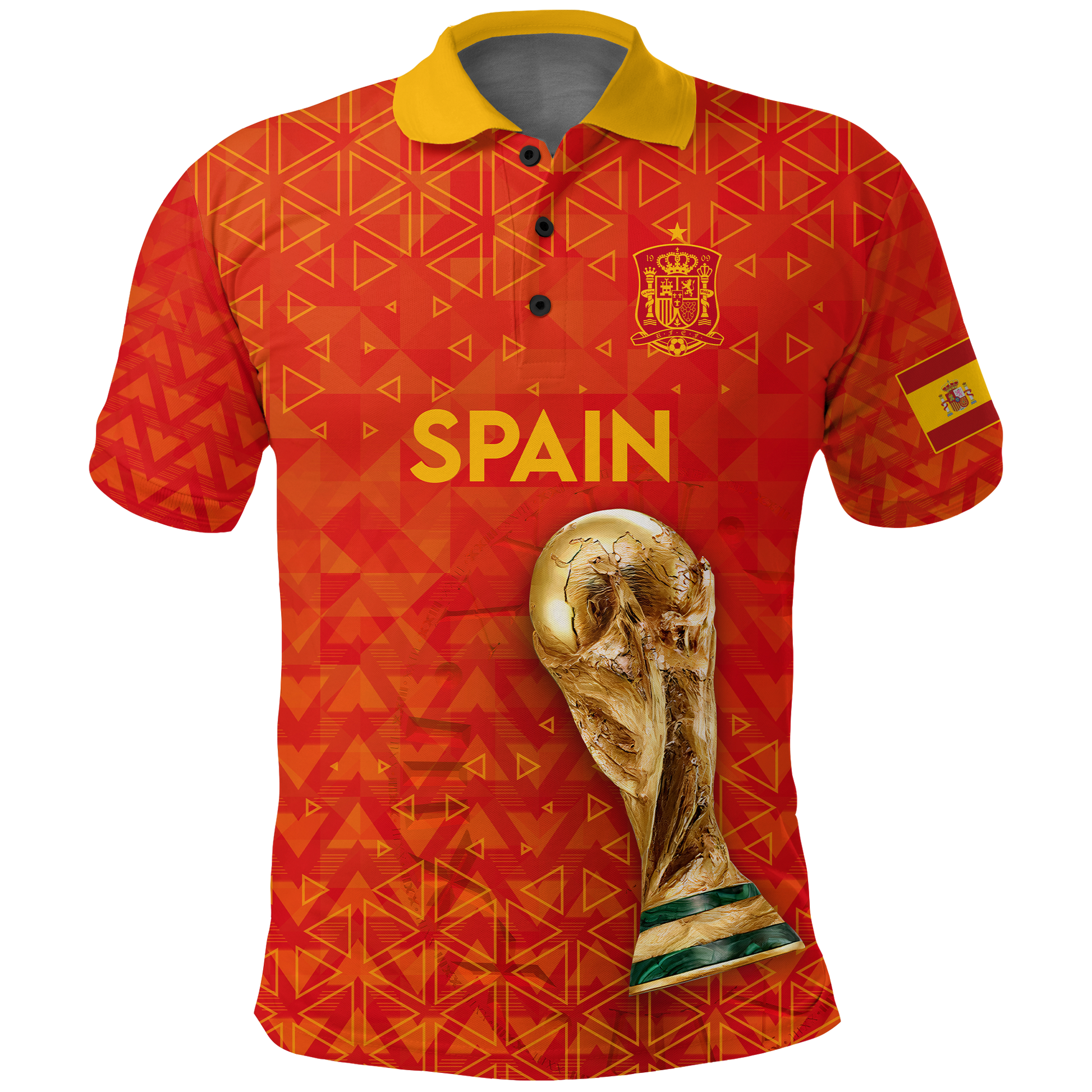 Custom Spain Polo Shirt Football 2022 LT2