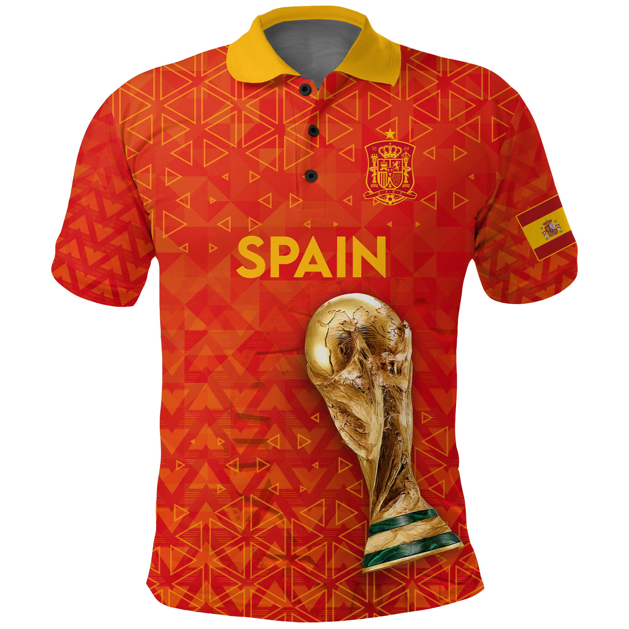 Custom Spain Polo Shirt Football 2022 LT2