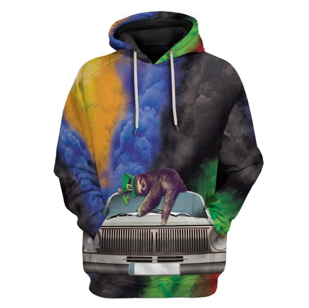 St Patricks Day Hoodie Fast Sloth LT8