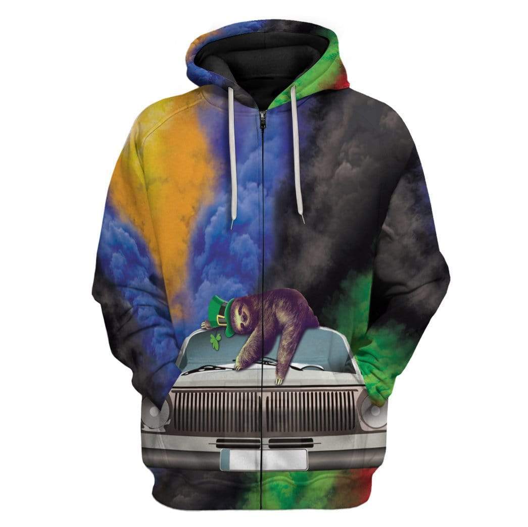 St Patricks Day Hoodie Fast Sloth LT8